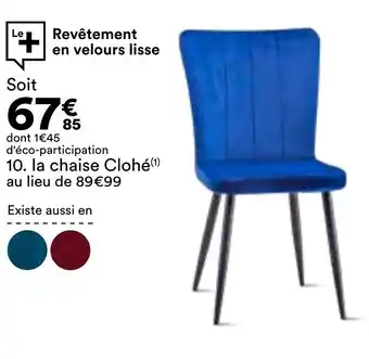 BUT La chaise clohé offre