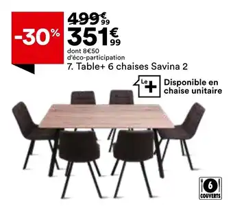BUT Table + 6 chaises savina 2 offre