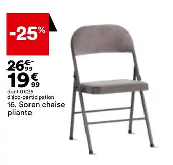 BUT Soren chaise pliante offre