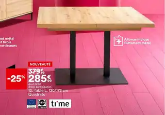 BUT Table L. offre