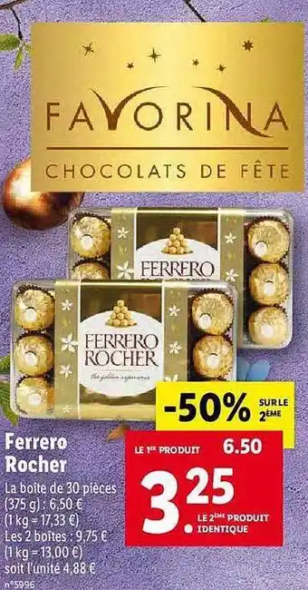 Lidl Ferrero Rocher Favorina offre