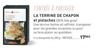 La terrine de chapon et pistaches