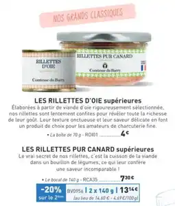 Comtesse du Barry Comtesse du Barry Rillettes Pur Canard offre