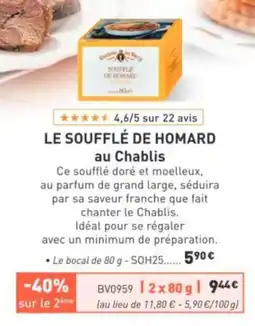 Comtesse du Barry Cantine du Bercy SOUFFLÉ DE HOMARD offre