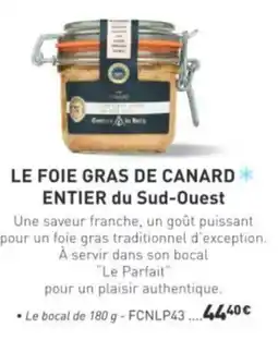 Comtesse du Barry Gentiane du Berry Foie gras de canard entier offre