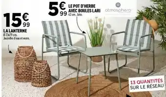 Atmosphera LE POT D'HERBE AVEC BOULES LARI