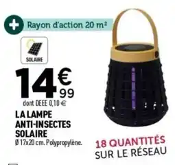 Centrakor LA LAMPE ANTI-INSECTES SOLAIRE offre