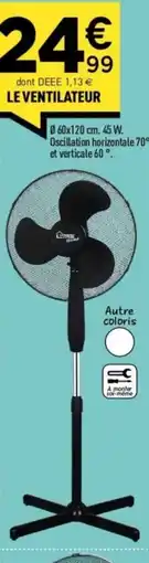 Centrakor Le ventilateur offre