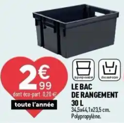 Centrakor LE BAC DE RANGEMENT offre