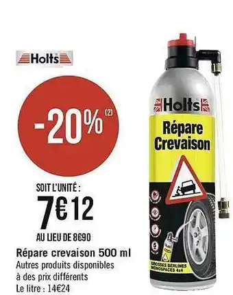 Holts répare crevaison 500 ml