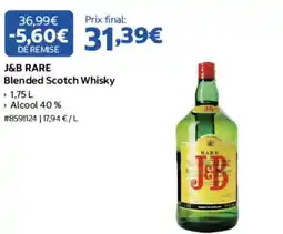Costco J&B RARE Blended Scotch Whisky offre