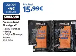 Costco KIRKLAND Saumon fumé offre