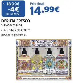 Costco DERUTA FRESCO Savon mains offre