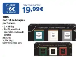 Costco TORC Coffret de bougies parfumées offre