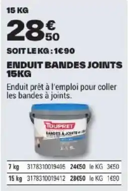 Brico Dépôt TOUPRET ENDOIT BANDES JOINTS offre