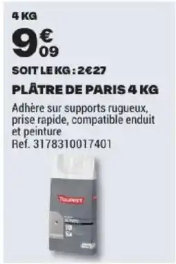 Brico Dépôt TOUPREY PLÂTRE DE PARIS offre