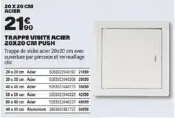 Brico Dépôt TRAPPE VISITE ACIER offre