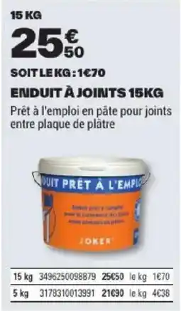 Brico Dépôt JOKER ENDUIT À JOINTS offre