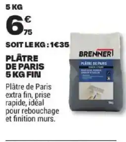 Brico Dépôt BRENNER Plâtre de Paris offre