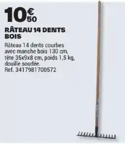 Brico Dépôt RÂTEAU 14 DENTS BOIS offre