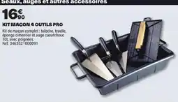 Brico Dépôt KIT MAÇON 4 OUTILS PRO offre