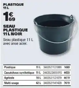 Brico Dépôt SEAU PLASTIQUE 11 L NOIR offre