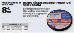 Brico Dépôt Tramiband 50 Bande résiliente autocollante offre