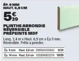 Brico Dépôt PLINTE ARRONDIÉE RÉVERSIBLE PRÉPEINTE MDF offre