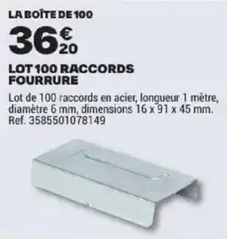 Brico Dépôt FOURRURE Raccords offre