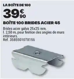 Brico Dépôt BOÎTE 100 BRIDES ACIER 45 offre