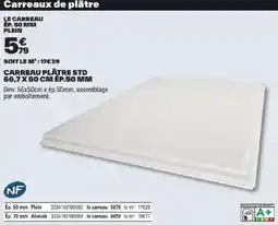 Brico Dépôt Carreaux de plâtre offre