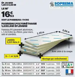 Brico Dépôt SOPREMA Panneau polyuréthane offre