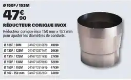 Brico Dépôt RÉDUCTEUR CONIQUE INOX offre