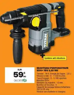 Brico Dépôt TITAN Marteau perforateur offre