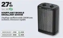 Brico Dépôt bodine Soufflant mobile oscillant 2000W offre
