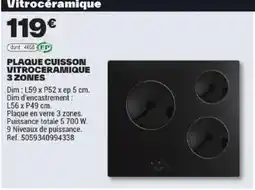 Brico Dépôt Vitrocéramique offre