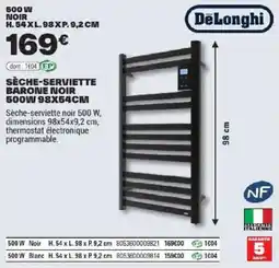 Brico Dépôt DeLonghi Sèche-serviette Barone Noir offre
