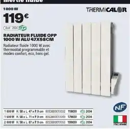 Brico Dépôt THERMICALOR RADIATEUR FLUIDE OPP offre