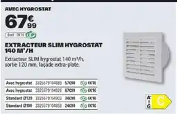 Brico Dépôt EXTRACTEUR SLIM HYGROSTAT offre