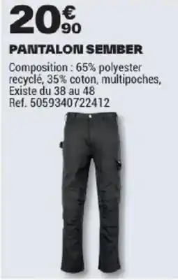 Brico Dépôt Sember pantalon offre