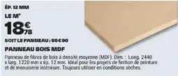 Brico Dépôt PANNEAU BOIS MDF offre