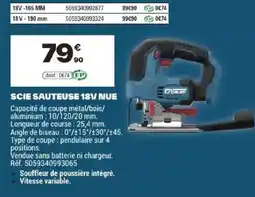 Brico Dépôt Erbauer SCIE SAUTEUSE 18V NUE offre
