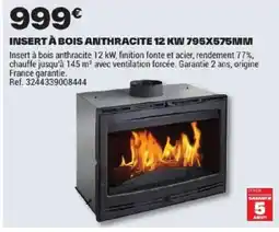 Brico Dépôt INSERT À BOIS ANTHRACITE offre