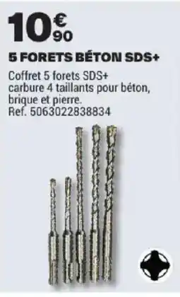 Brico Dépôt 5 FORETS BÉTON SDS+ offre
