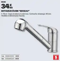 Brico Dépôt INOX MITIGEUR ÉVIER "MOKAU" offre