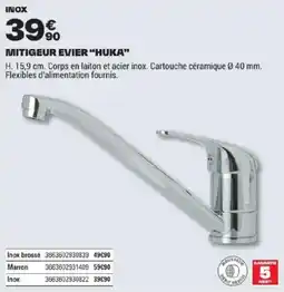 Brico Dépôt HUKA MITIGEUR EVIER offre