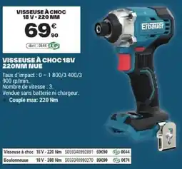 Brico Dépôt Erbauer Visseuse à choc 18 V - 220 Nm offre