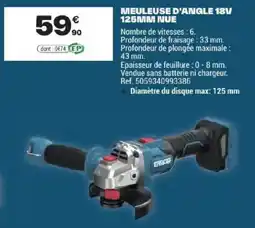 Brico Dépôt Erbaue MEULEUSE D'ANGLE 18V offre
