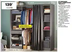 Brico Dépôt KIT DRESSING EFFET CHÊNE GRISÉ "EKLIPS 2" offre