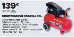 Brico Dépôt QUARTZ COMPRESSEUR COAXIAL 50L offre
